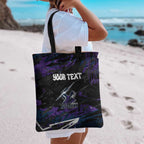 Personalized Melbourne Storm Tote Bag Graffiti Grunge Abstract Urban Street Style Design