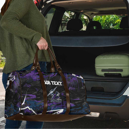 Personalized Melbourne Storm Travel Bag Graffiti Grunge Abstract Urban Street Style Design