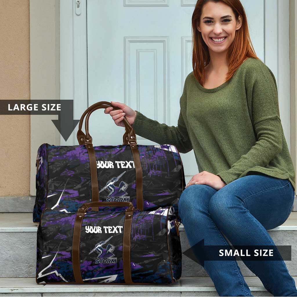 Personalized Melbourne Storm Travel Bag Graffiti Grunge Abstract Urban Street Style Design