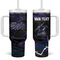 Personalized Melbourne Storm Tumbler With Handle Graffiti Grunge Abstract Urban Street Style Design