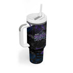 Personalized Melbourne Storm Tumbler With Handle Graffiti Grunge Abstract Urban Street Style Design