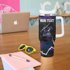 Personalized Melbourne Storm Tumbler With Handle Graffiti Grunge Abstract Urban Street Style Design