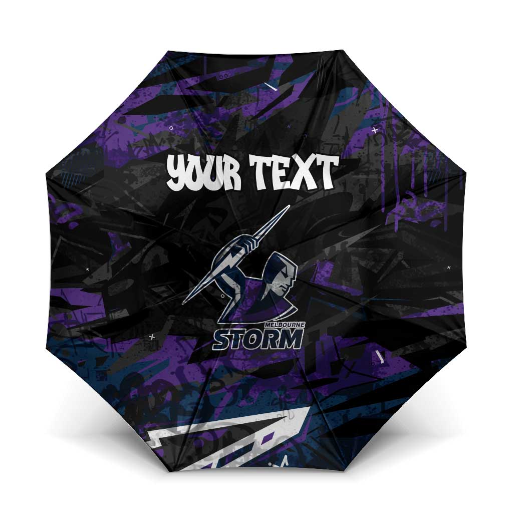 Personalized Melbourne Storm Umbrella Graffiti Grunge Abstract Urban Street Style Design