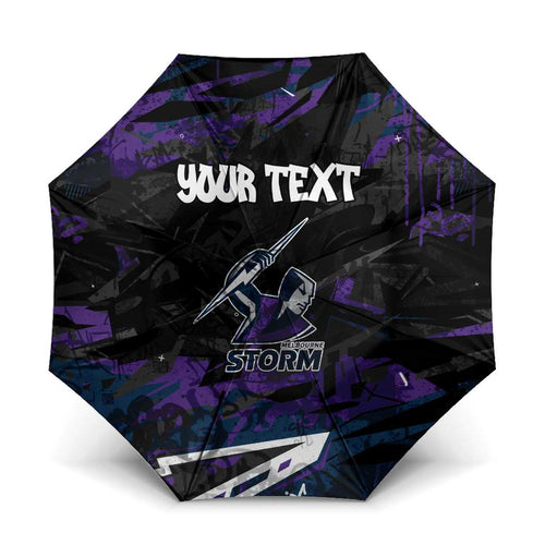 Personalized Melbourne Storm Umbrella Graffiti Grunge Abstract Urban Street Style Design