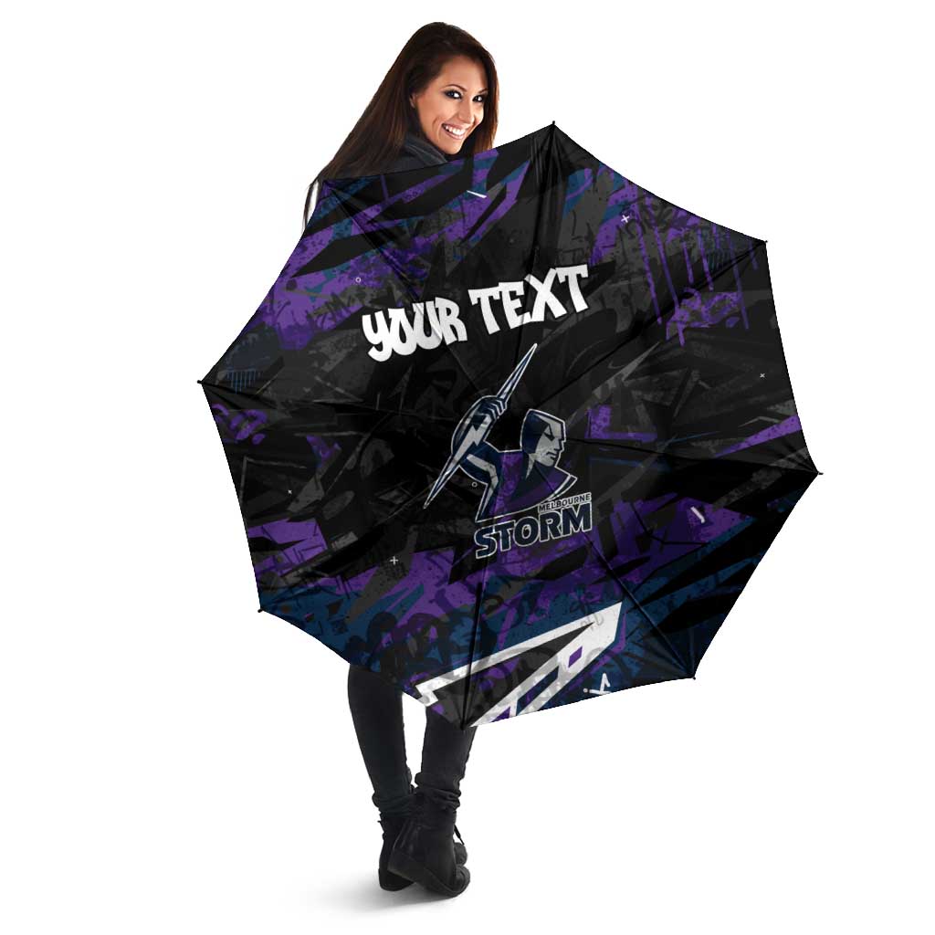 Personalized Melbourne Storm Umbrella Graffiti Grunge Abstract Urban Street Style Design