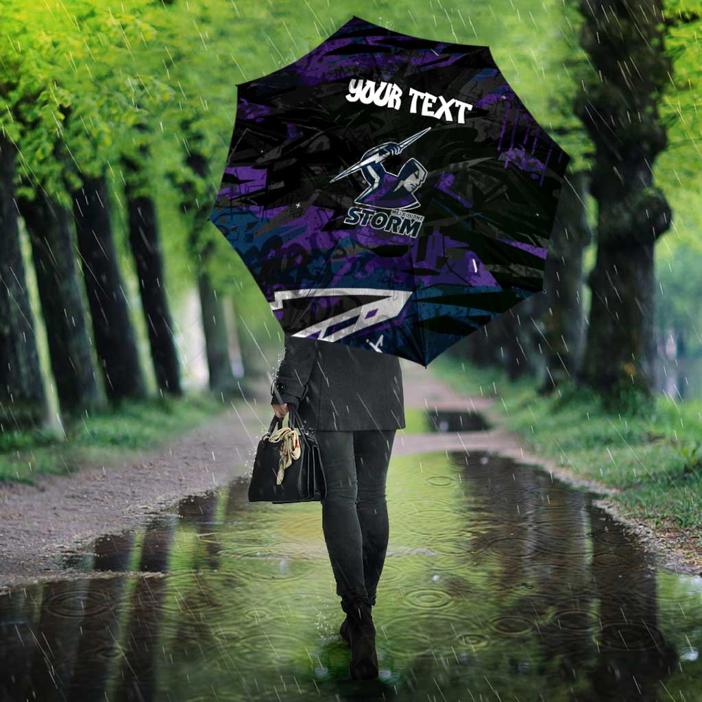 Personalized Melbourne Storm Umbrella Graffiti Grunge Abstract Urban Street Style Design