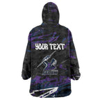 Personalized Melbourne Storm Wearable Blanket Hoodie Graffiti Grunge Abstract Urban Street Style Design