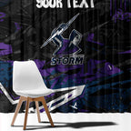 Personalized Melbourne Storm Window Curtain Graffiti Grunge Abstract Urban Street Style Design
