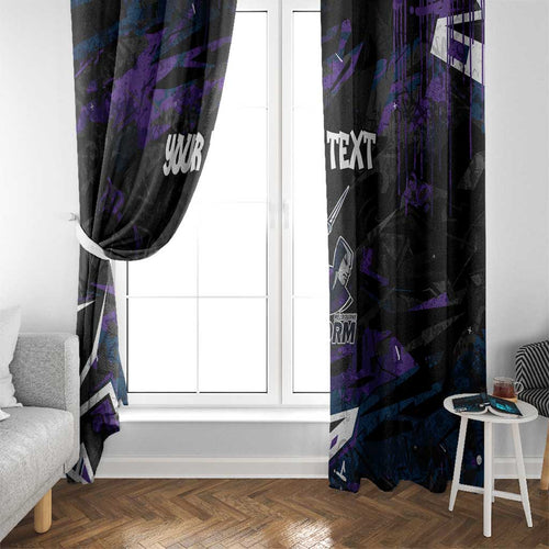 Personalized Melbourne Storm Window Curtain Graffiti Grunge Abstract Urban Street Style Design
