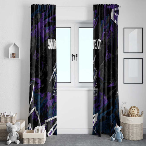 Personalized Melbourne Storm Window Curtain Graffiti Grunge Abstract Urban Street Style Design