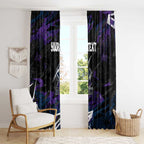 Personalized Melbourne Storm Window Curtain Graffiti Grunge Abstract Urban Street Style Design