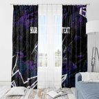 Personalized Melbourne Storm Window Curtain Graffiti Grunge Abstract Urban Street Style Design