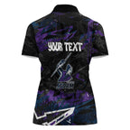 Personalized Melbourne Storm Women Polo Shirt Graffiti Grunge Abstract Urban Street Style Design