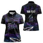 Personalized Melbourne Storm Women Polo Shirt Graffiti Grunge Abstract Urban Street Style Design