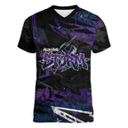 Personalized Melbourne Storm Women V-Neck T-Shirt Graffiti Grunge Abstract Urban Street Style Design