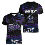 Personalized Melbourne Storm Women V-Neck T-Shirt Graffiti Grunge Abstract Urban Street Style Design