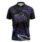 Personalized Melbourne Storm Zipper Polo Shirt Graffiti Grunge Abstract Urban Street Style Design