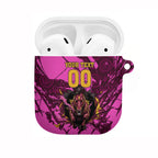 Personalised Brisbane Broncos AirPods Case Fierce Horse Mascot In Pink Aboriginal Dot Art Style