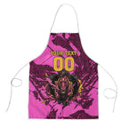 Personalised Brisbane Broncos Apron Fierce Horse Mascot In Pink Aboriginal Dot Art Style