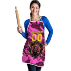 Personalised Brisbane Broncos Apron Fierce Horse Mascot In Pink Aboriginal Dot Art Style