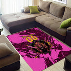 Personalised Brisbane Broncos Area Rug Fierce Horse Mascot In Pink Aboriginal Dot Art Style
