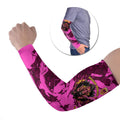 Personalised Brisbane Broncos Arm Sleeves Fierce Horse Mascot In Pink Aboriginal Dot Art Style