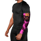 Personalised Brisbane Broncos Arm Sleeves Fierce Horse Mascot In Pink Aboriginal Dot Art Style