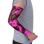 Personalised Brisbane Broncos Arm Sleeves Fierce Horse Mascot In Pink Aboriginal Dot Art Style