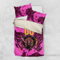 Personalised Brisbane Broncos Bedding Set Fierce Horse Mascot In Pink Aboriginal Dot Art Style