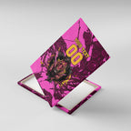 Personalised Brisbane Broncos Canvas Wall Art Fierce Horse Mascot In Pink Aboriginal Dot Art Style