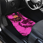 Personalised Brisbane Broncos Car Mats Fierce Horse Mascot In Pink Aboriginal Dot Art Style