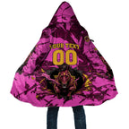 Personalised Brisbane Broncos Cloak Fierce Horse Mascot In Pink Aboriginal Dot Art Style
