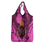 Personalised Brisbane Broncos Grocery Bag Fierce Horse Mascot In Pink Aboriginal Dot Art Style