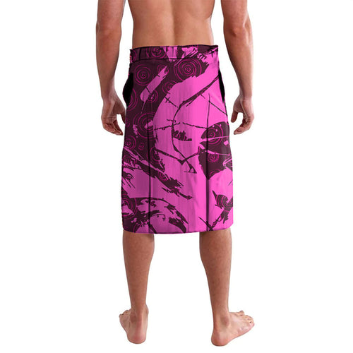 Personalised Brisbane Broncos Lavalava Fierce Horse Mascot In Pink Aboriginal Dot Art Style