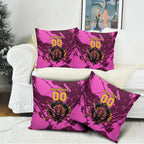 Personalised Brisbane Broncos Pillow Cover Fierce Horse Mascot In Pink Aboriginal Dot Art Style