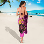 Personalised Brisbane Broncos Sarong Fierce Horse Mascot In Pink Aboriginal Dot Art Style