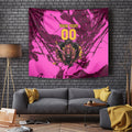 Personalised Brisbane Broncos Tapestry Fierce Horse Mascot In Pink Aboriginal Dot Art Style