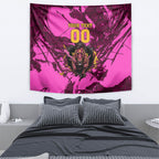 Personalised Brisbane Broncos Tapestry Fierce Horse Mascot In Pink Aboriginal Dot Art Style