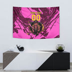 Personalised Brisbane Broncos Tapestry Fierce Horse Mascot In Pink Aboriginal Dot Art Style