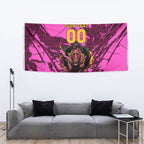 Personalised Brisbane Broncos Tapestry Fierce Horse Mascot In Pink Aboriginal Dot Art Style
