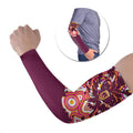 Personalised Brisbane Broncos Rugby Arm Sleeves Aboriginal Art Style Pink And Gold Patterned Graphics