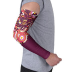 Personalised Brisbane Broncos Rugby Arm Sleeves Aboriginal Art Style Pink And Gold Patterned Graphics
