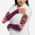 Personalised Brisbane Broncos Rugby Arm Sleeves Aboriginal Art Style Pink And Gold Patterned Graphics