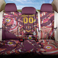 Personalised Brisbane Broncos Rugby Back Car Seat Cover Aboriginal Art Style Pink And Gold Patterned Graphics