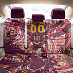 Personalised Brisbane Broncos Rugby Back Car Seat Cover Aboriginal Art Style Pink And Gold Patterned Graphics