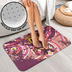 Personalised Brisbane Broncos Rugby Bathroom Set Aboriginal Art Style Pink And Gold Patterned Graphics