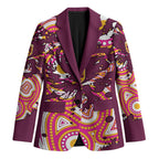 Personalised Brisbane Broncos Rugby Blazer Aboriginal Art Style Pink And Gold Patterned Graphics