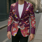 Personalised Brisbane Broncos Rugby Blazer Aboriginal Art Style Pink And Gold Patterned Graphics