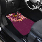 Personalised Brisbane Broncos Rugby Car Mats Aboriginal Art Style Pink And Gold Patterned Graphics