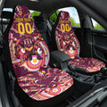 Personalised Brisbane Broncos Rugby Car Seat Cover Aboriginal Art Style Pink And Gold Patterned Graphics
